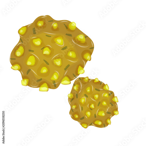 Foto golden brown corn vegetable fritter vector
