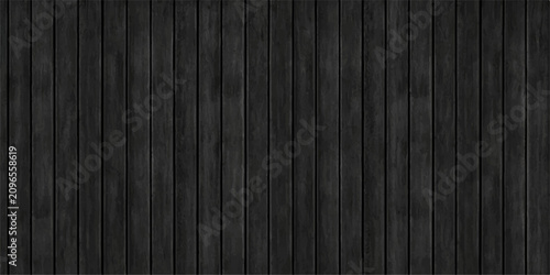 Quadro su tela Abstract Black Wood Texture Background with Dark Rustic Wooden Planks Vintage Ha