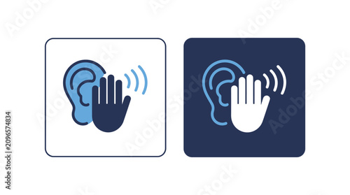 Konstfotografi Hearing Impaired Icon Set