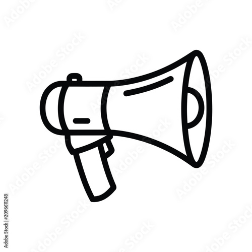 Cuadro en lienzo Handheld megaphone for announcements and public speaking