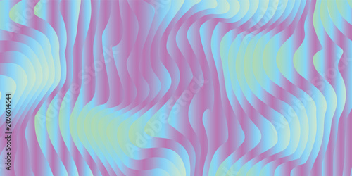 Fotografía Abstract multicolored wavy ornaments featuring shiny gradient colorful lines that stand out beautifully against a stark black backdrop, vector design