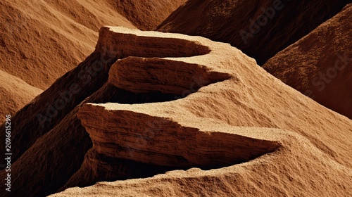 Macro view of thick paint texture reveals layered brush marks in pastel earth tones. Realistic detail and soft shadows accentuate the tactile ridges and surface depth.