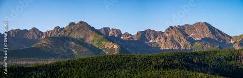 Panorama mountain summer landscape. Zakopane