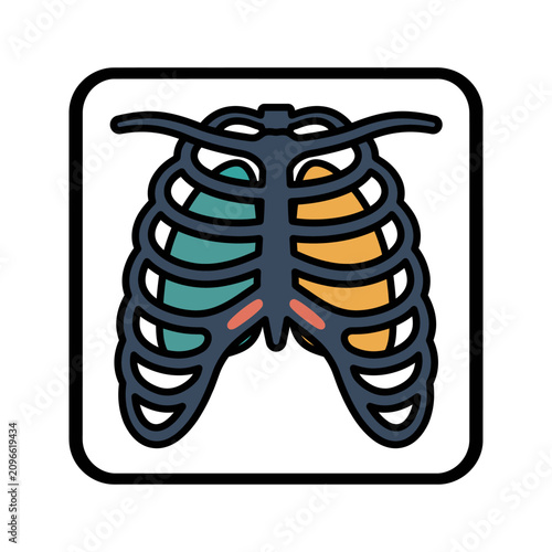 Chest Ribcage X-Ray Scan Icon for Pulmonology