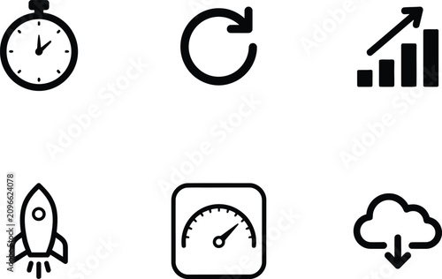 clock and calendar icons with hourglass and smiley face vector illustration