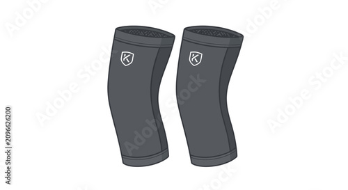Pair of Compression Knee Sleeves for Athletic Support and Joint Stability during Sports Training and Fitness Exercises