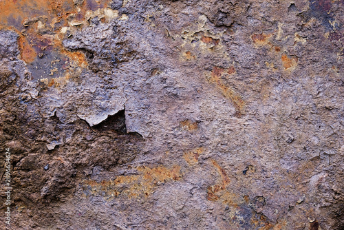 Fotografía Detailed texture of flaky corroded metal sheet