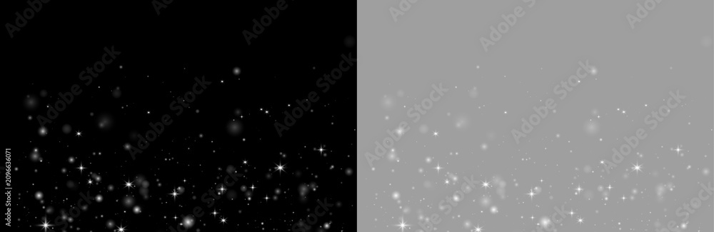 Obraz premium White floating dust bloom with radiant particles, soft luminous glow, and transparent background. png