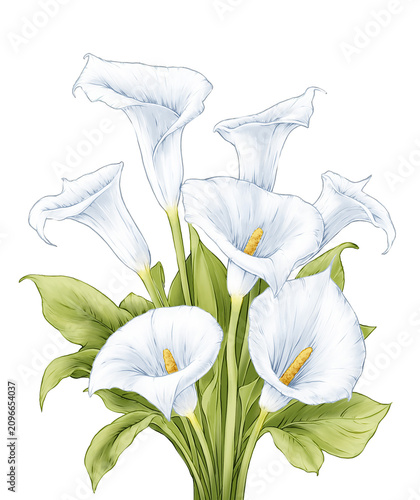 Callas Flower Hand drawn Illustration