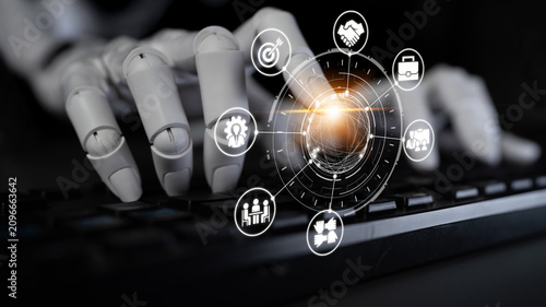 Tableau sur toile AI powered B2B strategies transform communication, streamline operations, and optimize digital markets with innovation and predictive analytics