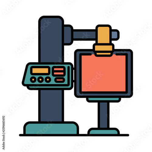 Standing X-Ray Machine Equipment Icon for Hospital Room
