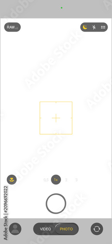 Mobile phone camera rec overlay mockup isolated on transparent bg. Recorder cam display. Video or photo recording screen. Viewfinder Layout template. Vector png