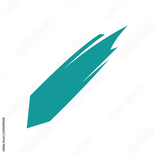 Bild auf Leinwand Teal green abstract brush stroke element, artistic splash symbol, painterly text
