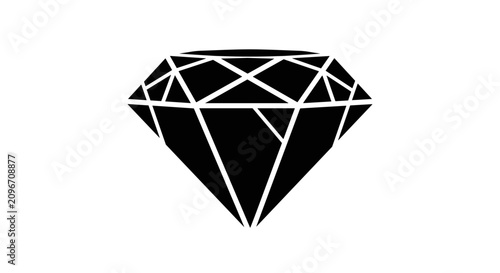 Foto Black Diamond Gemstone Illustration Design.