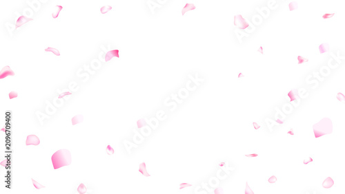 桜の花びら舞う背景素材
