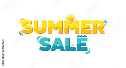 Summer sale discount text.