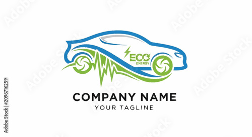 Eco friendly car company logo template.