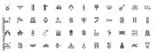 Foto Wild West icon set