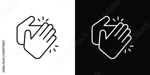 Konstfotografi Clapping hands icon simple elements series