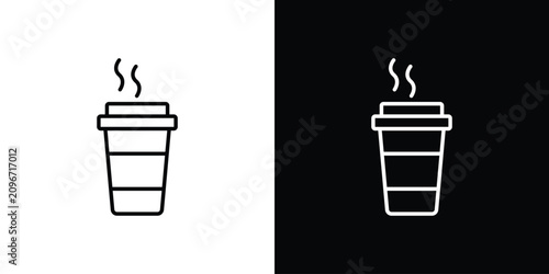 Hot coffee cup icon simple elements series