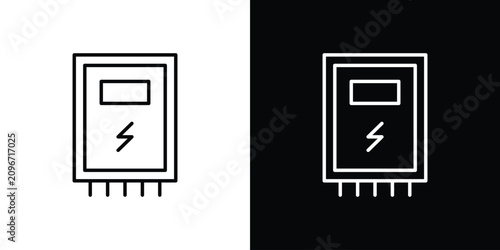Bild auf Leinwand Electricity box icon simple elements series