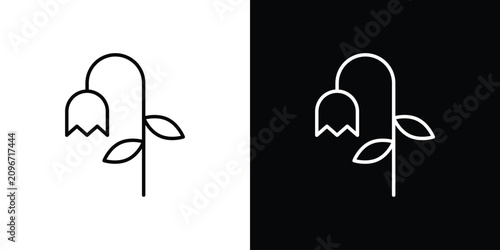 Tableau sur toile Wilted flower icon simple elements series