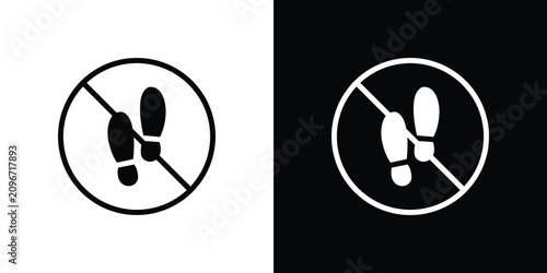 Quadro su tela No foot print sign simple elements series