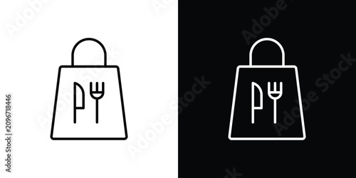 Bild auf Leinwand Take away food icon simple elements series