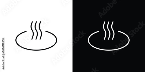 Onsen icon line illustration group