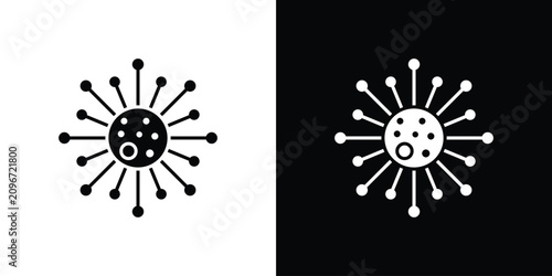 Konstfotografi Bacteria icon outline clipart set. EPS10