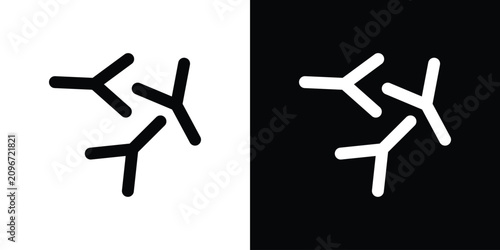 Bild auf Leinwand Bifidobacterium probiotics icon outline clipart set. EPS10