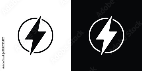 Obraz na płótnie Energy icon outline clipart set. EPS10