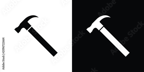 Fotografía Hammer icon outline clipart set. EPS10