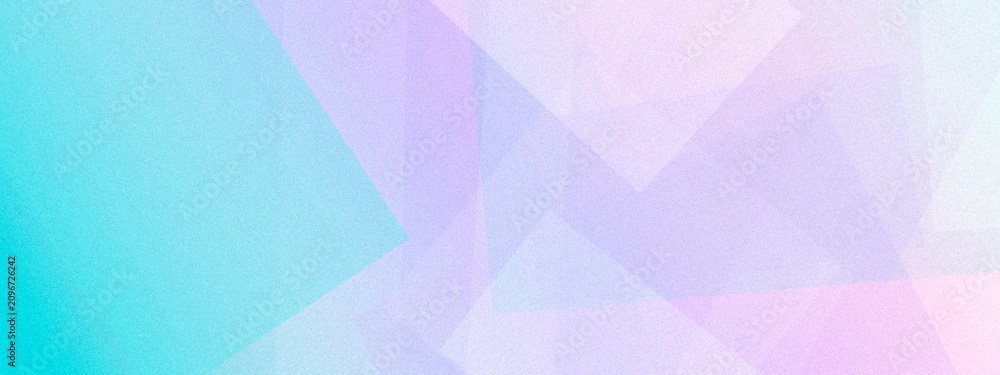 Obraz premium Mint and lilac geometric overlays form a soft triangle mosaic with subtle light bloom, creating a calm, modern mood for product pages and app themes.