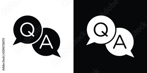 Konstfotografi QNA icon line pictogram set