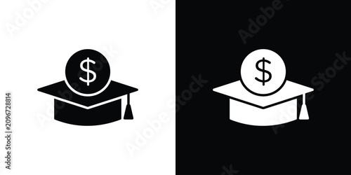 Foto Scholarship icon line pictogram set