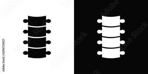 Photos Spine Bone icon line pictogram set