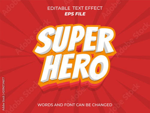 Superhero Comic Book 3D Text Effect Style Template