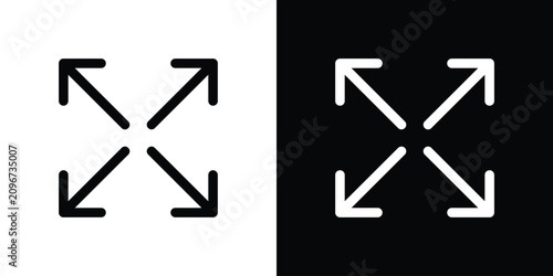 Bild auf Leinwand Fullscreen icon minimal artwork bundle