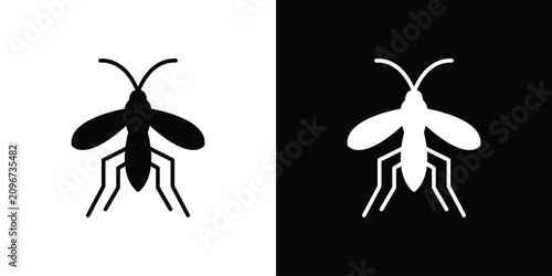 Mosquito icon minimal artwork bundle