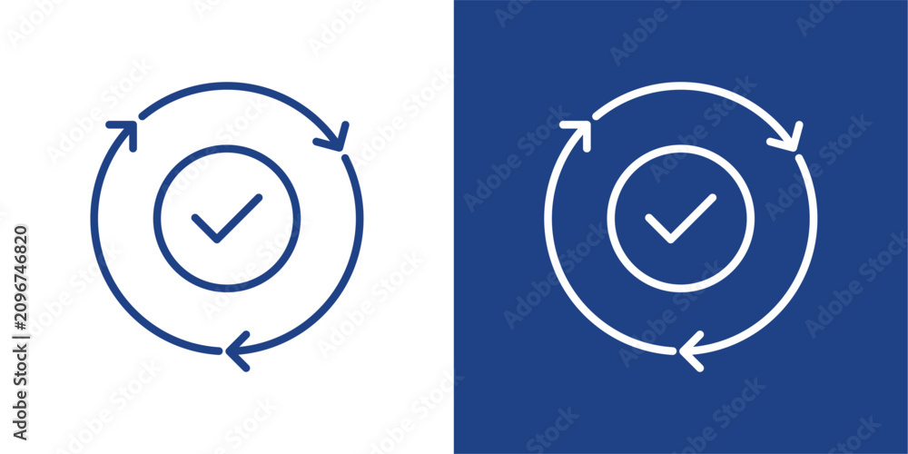 Naklejka premium Consistency Blue And White Icon Style Collection