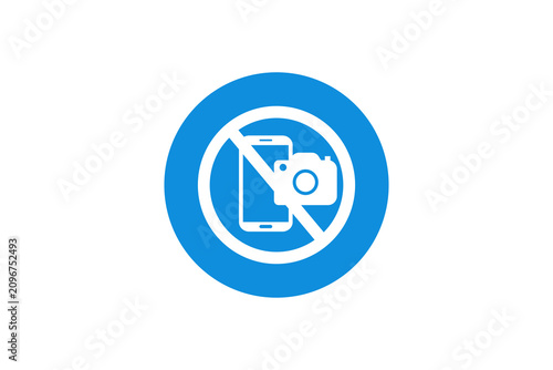 No Photography Sign Icon With Smartphone And Camera Prohibition Symbol For Privacy And Security