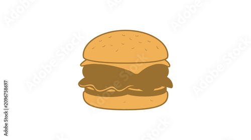 Obraz na plátně Delicious Hamburger Food Meal Icon.