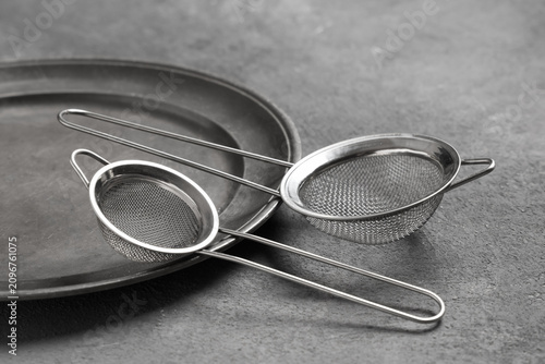 Two stainless steel mesh st...