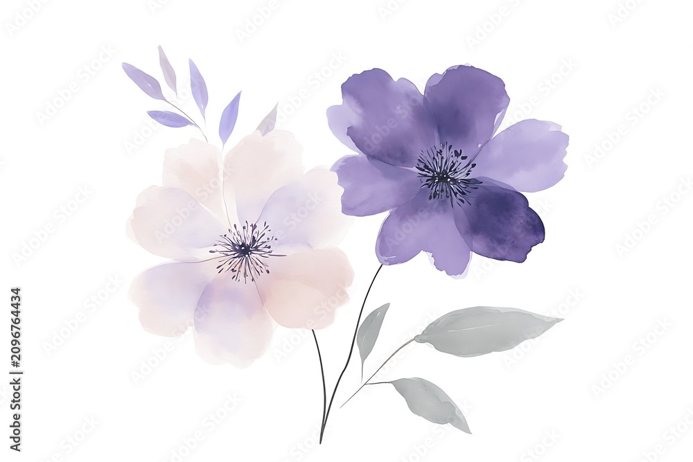 Obraz premium Delicate watercolor floral arrangement