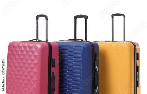 Different colorful suitcase...