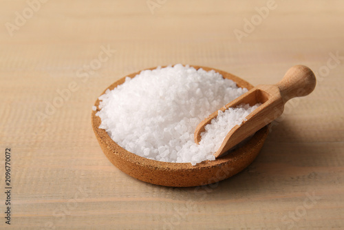 Plate with sea salt and sco...