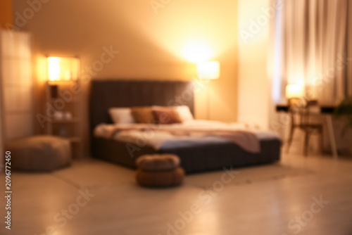 Stylish interior of bedroom...