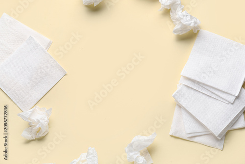 Frame made of paper napkins...