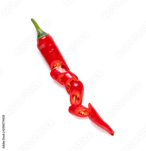 Chopped hot chili pepper on...